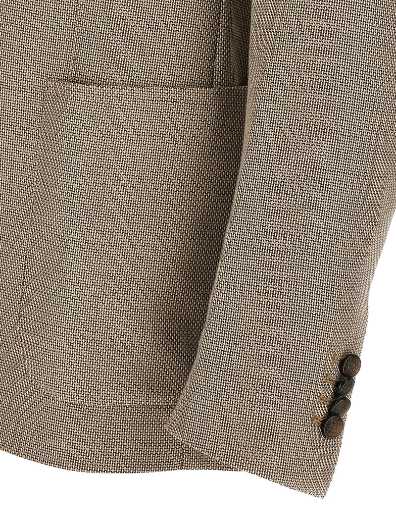 Tagliatore Montecarlo Brown Cotton Blazer for Men