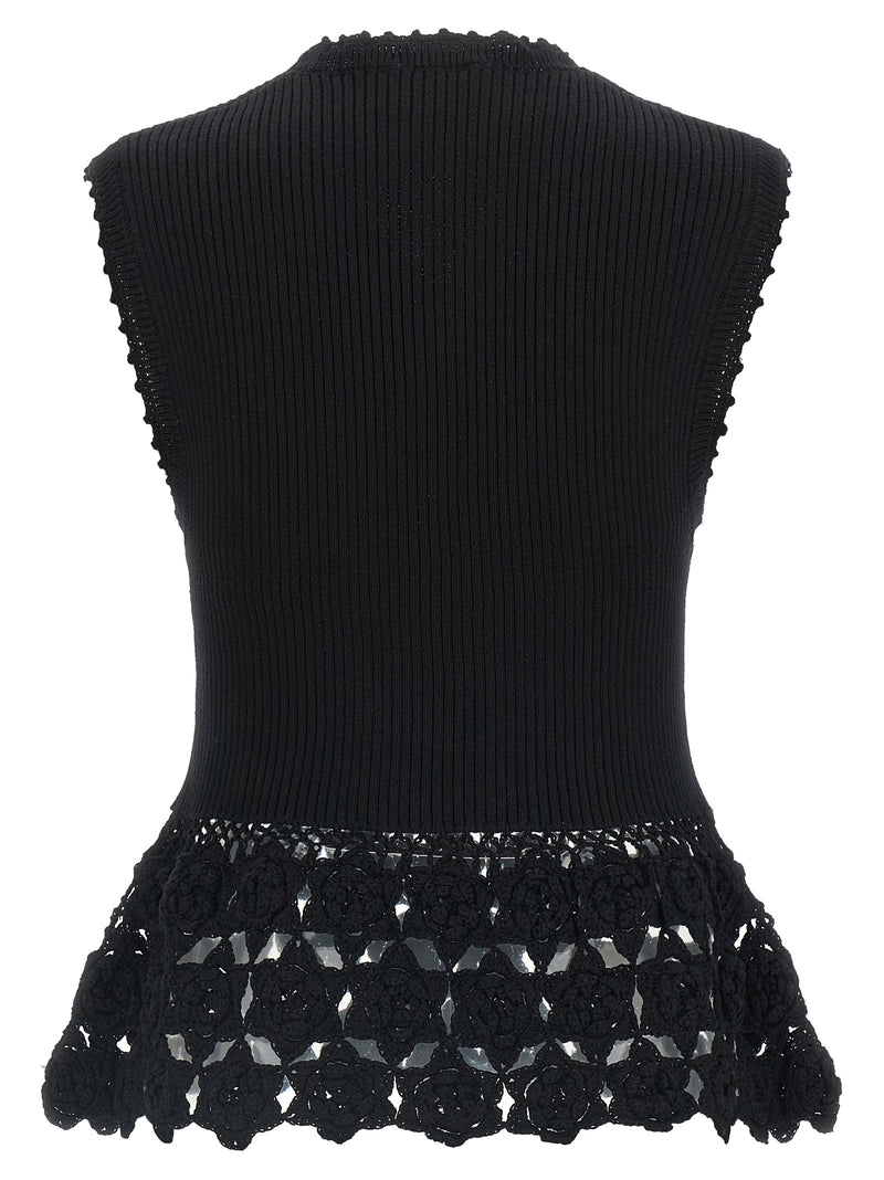 Gilet sans manches Ganni en coton biologique noir