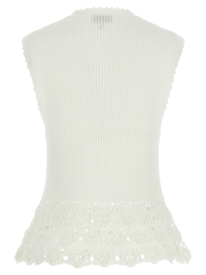 Veste sans manches Ganni en coton biologique blanc