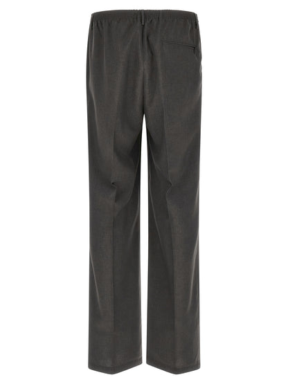 CELLAR DOOR Gray Polyester Casual Pants