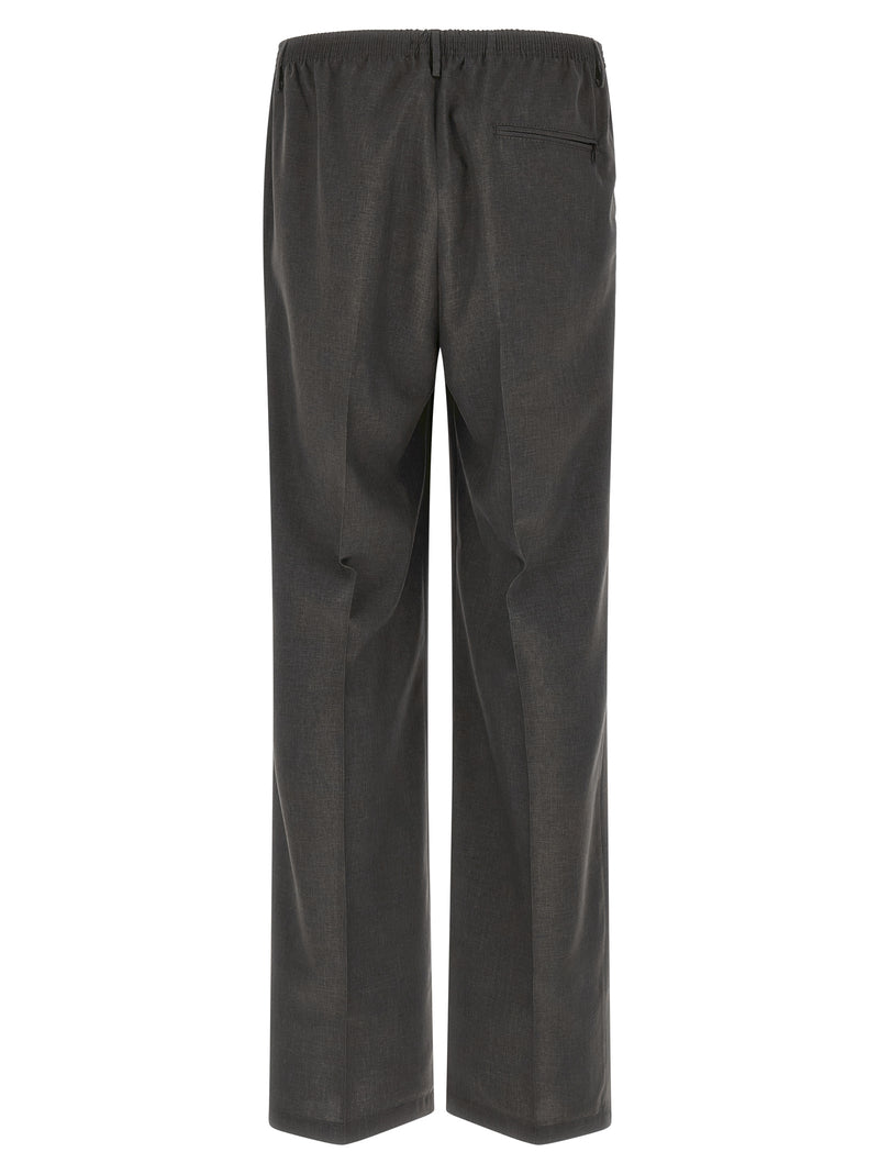 CELLAR DOOR Gray Polyester Casual Pants