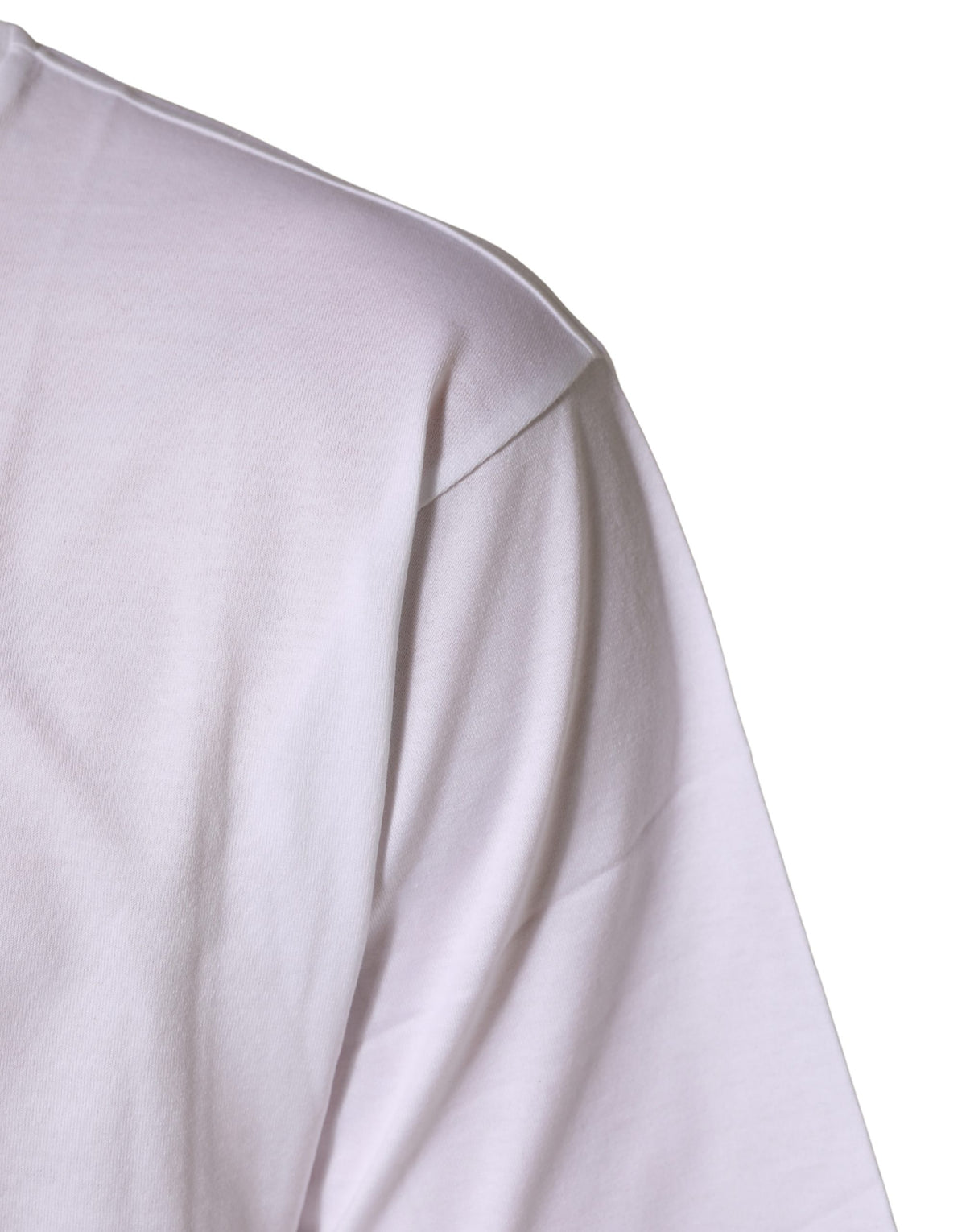 T-shirt à manches courtes en coton Dolce &amp; Gabbana avec logo DG blanc métallisé.