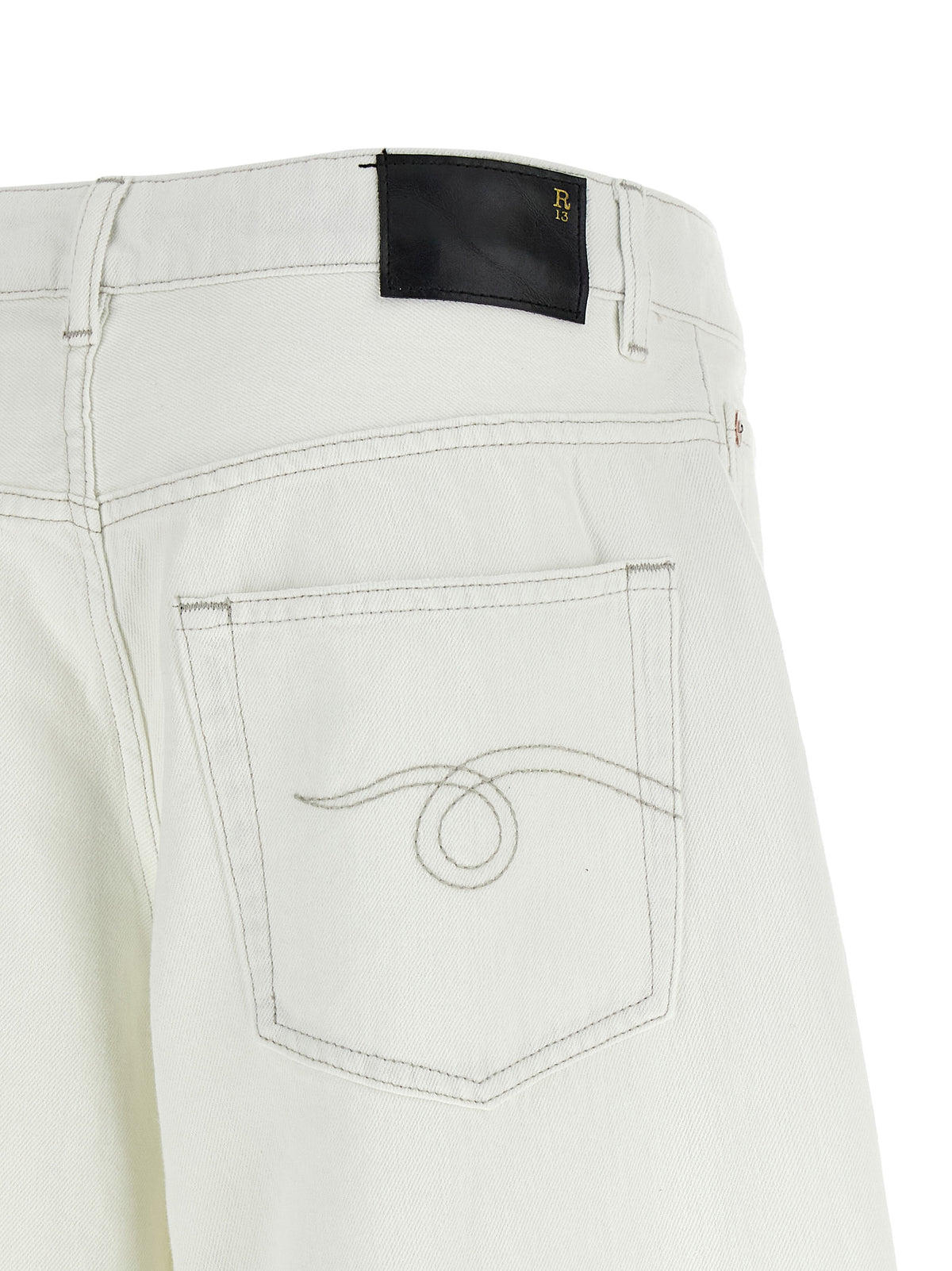 Jeans en denim R13 en coton blanc