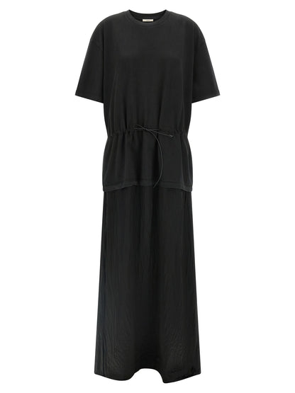 Haikure Black Cotton Long Dress