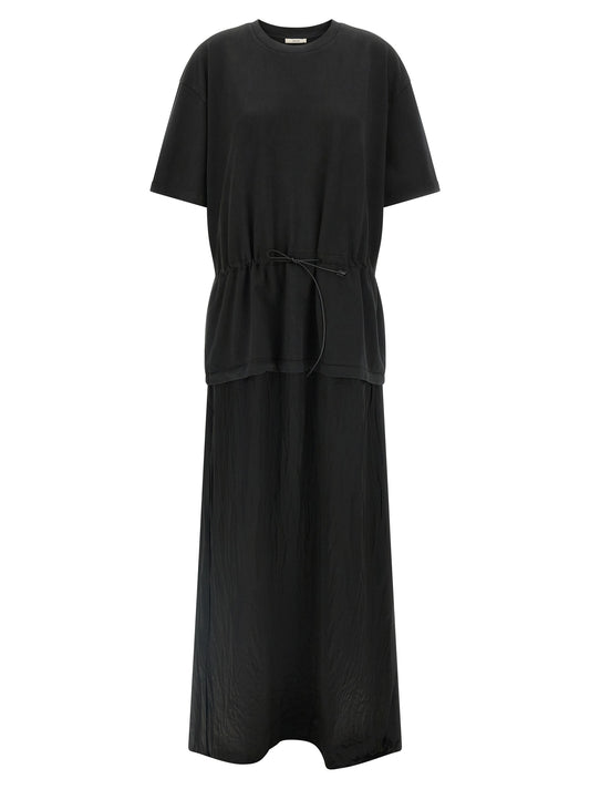 Haikure Black Cotton Long Dress