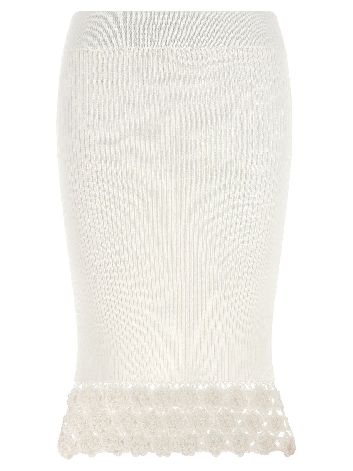 Jupe longue Ganni en coton biologique blanc