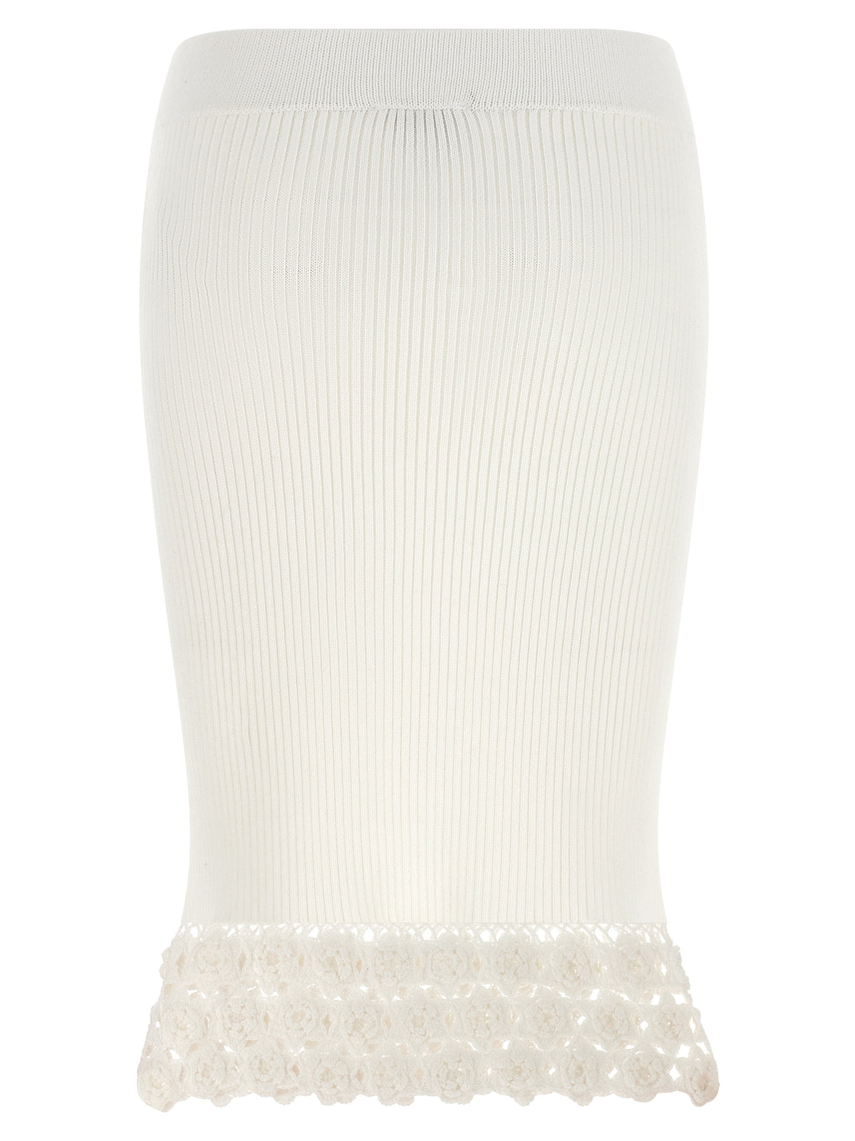 Jupe longue Ganni en coton biologique blanc