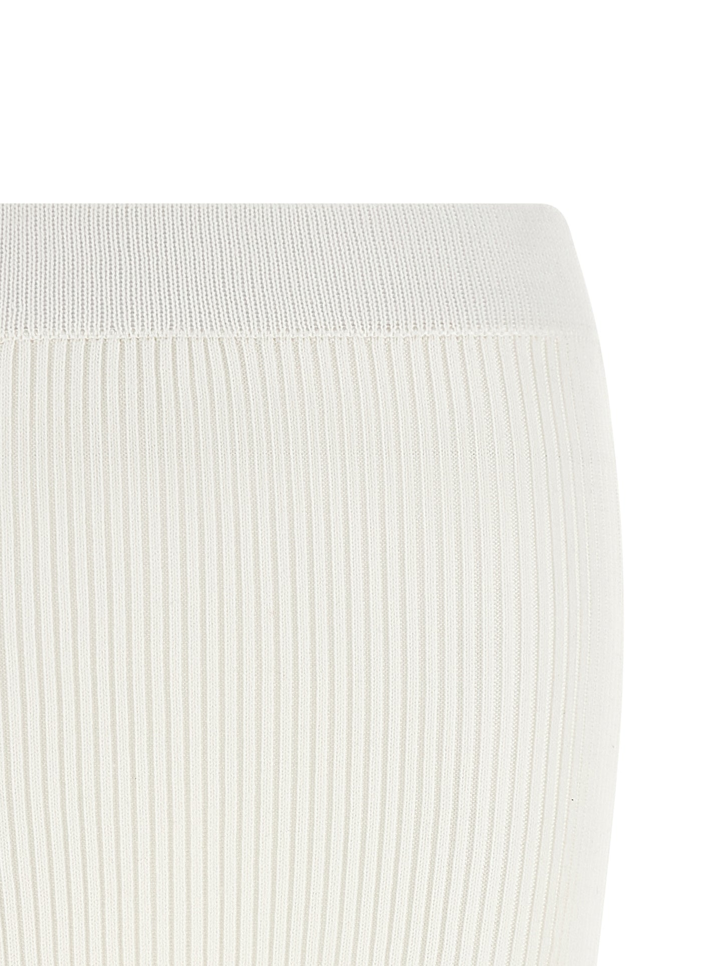 Ganni White Organic Cotton Midi Skirt