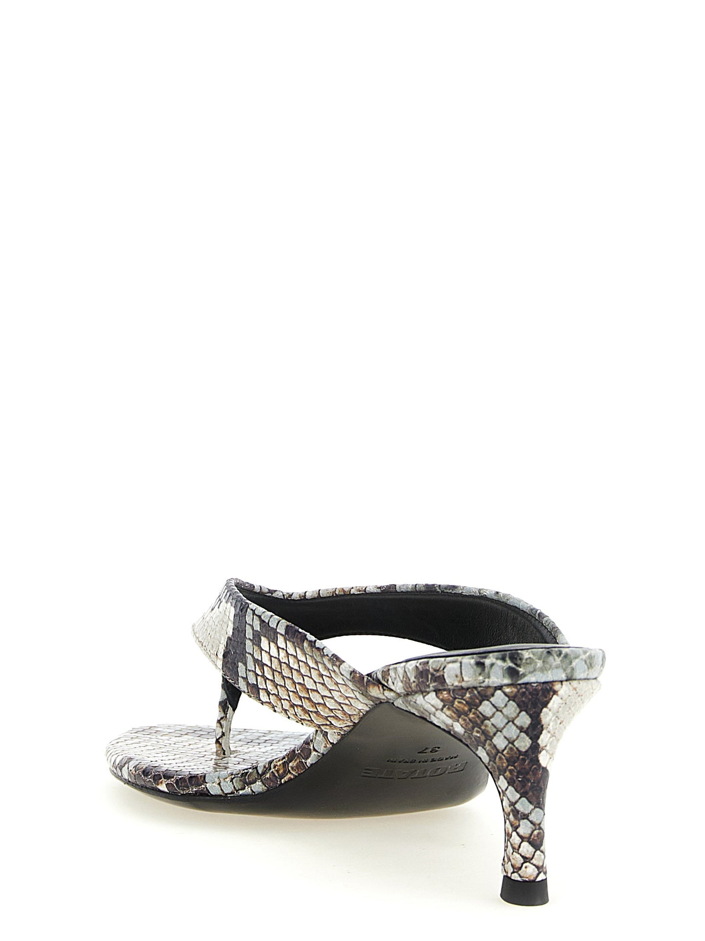 ROTATE BIRGER CHRISTENSEN Gray Calfskin Flip-Flop Sandals