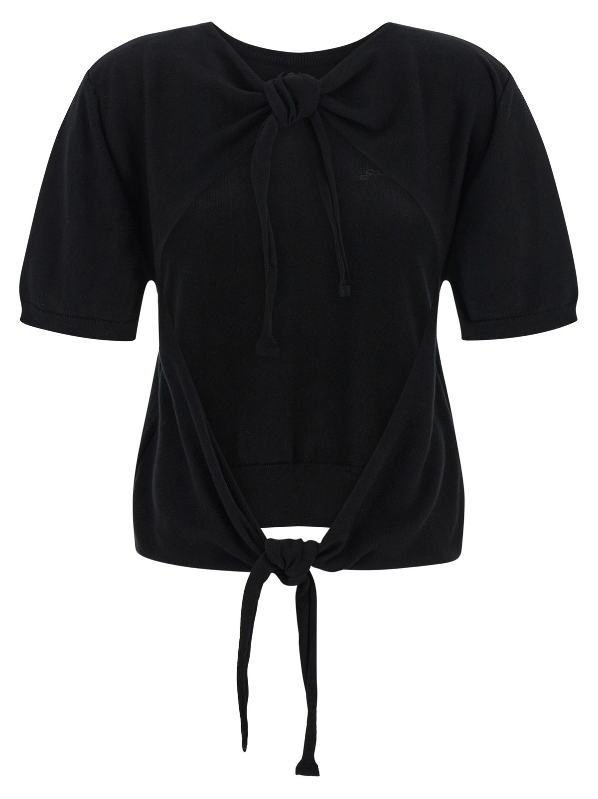 Gilet Ganni en coton biologique noir