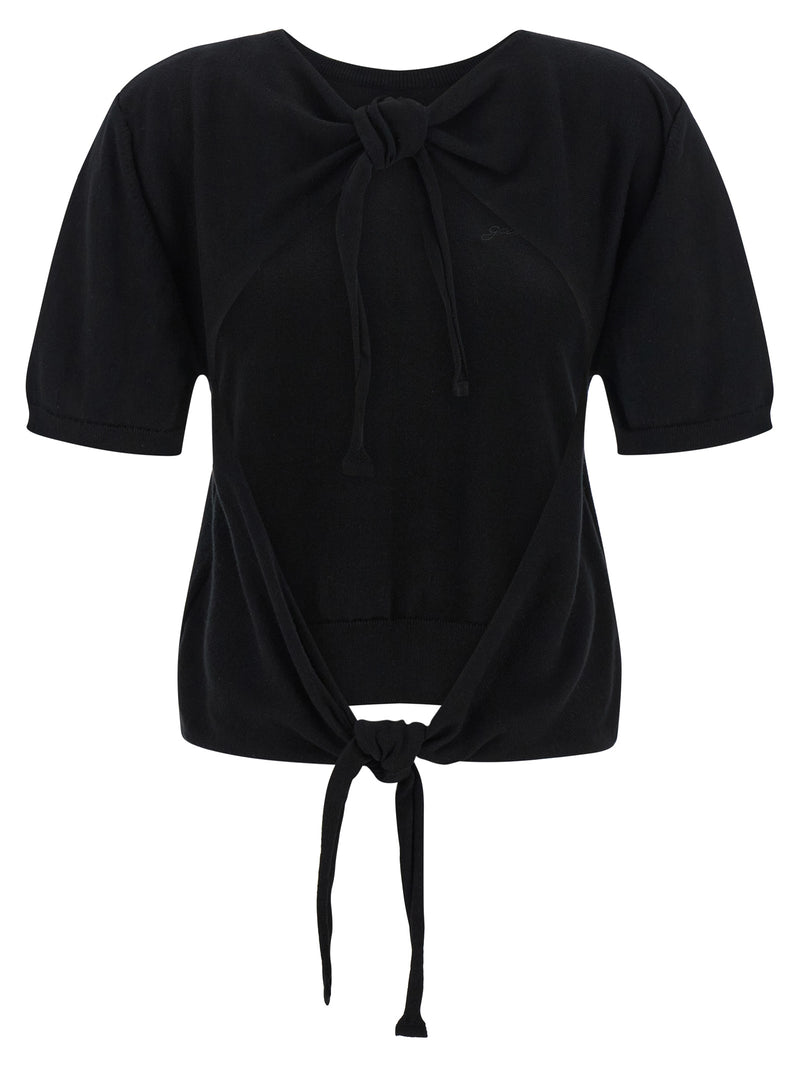 Ganni Black Organic Cotton Cardigan