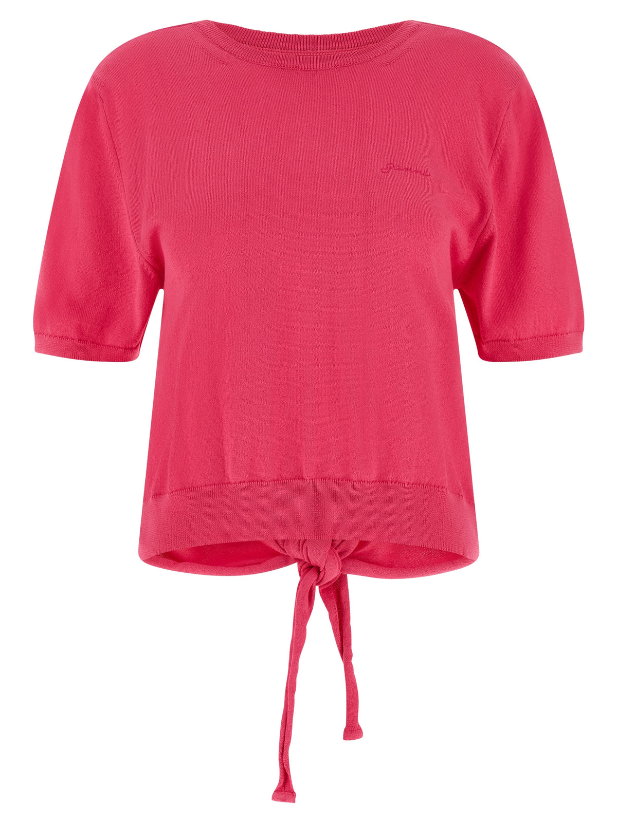 Cardigan en Coton Biologique Fuchsia Ganni