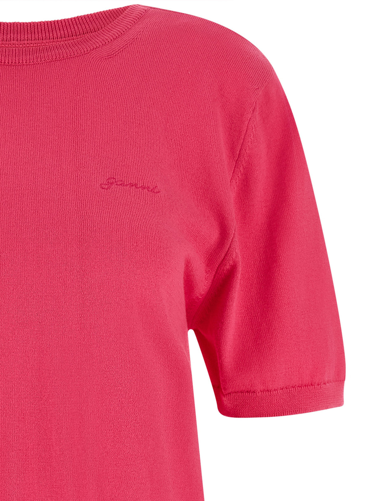 Cardigan en Coton Biologique Fuchsia Ganni