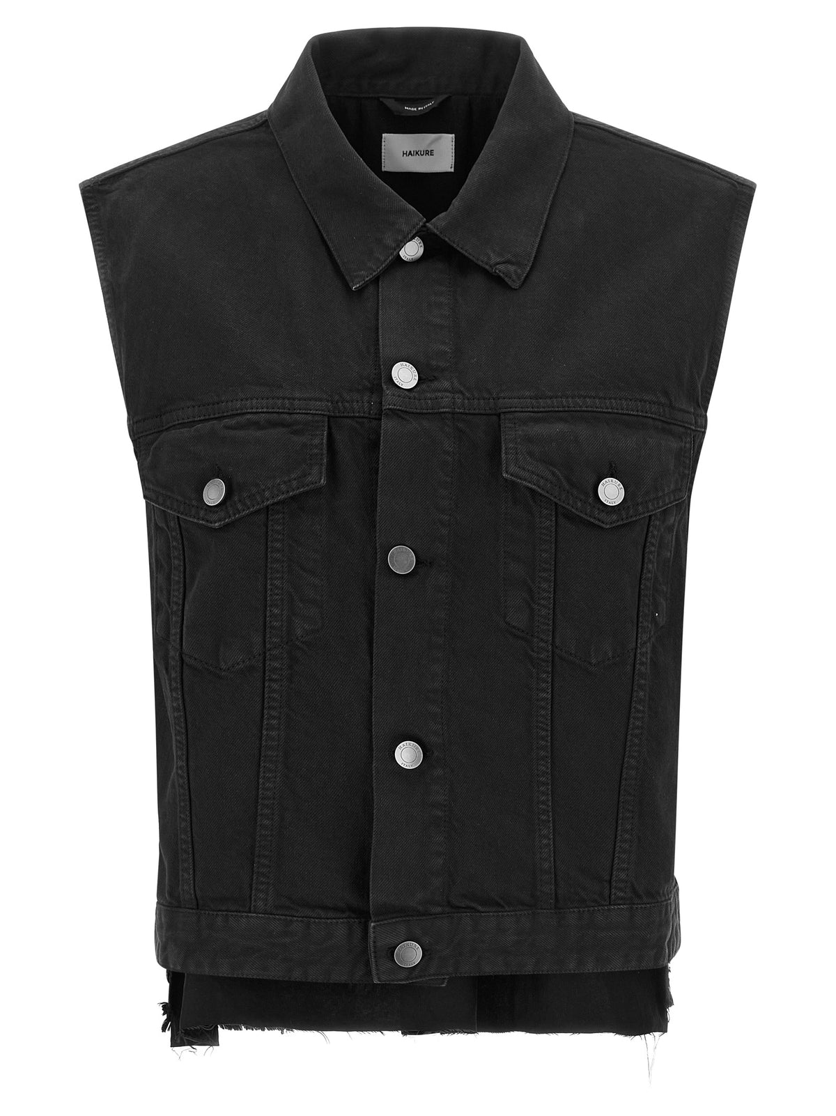 Veste sans manches en coton noir Haikure