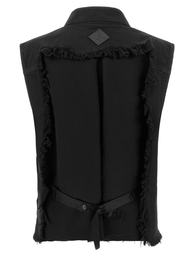 Veste sans manches en coton noir Haikure
