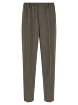 CELLAR DOOR Pantalon décontracté en laine vierge marron