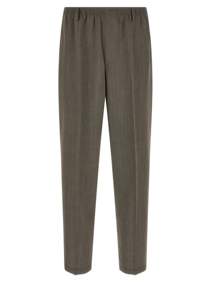 CELLAR DOOR Brown Virgin Wool Casual Pants