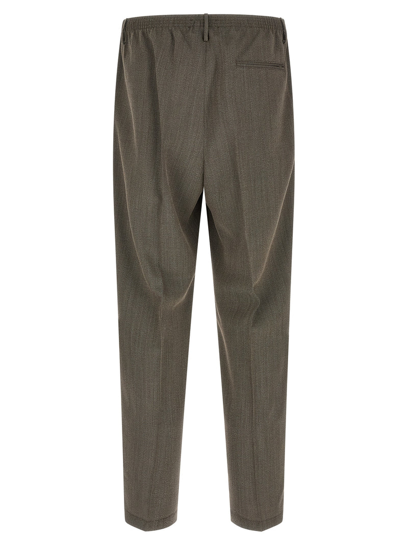 CELLAR DOOR Brown Virgin Wool Casual Pants