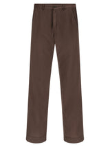 CELLAR DOOR Brown Cotton Casual Pants