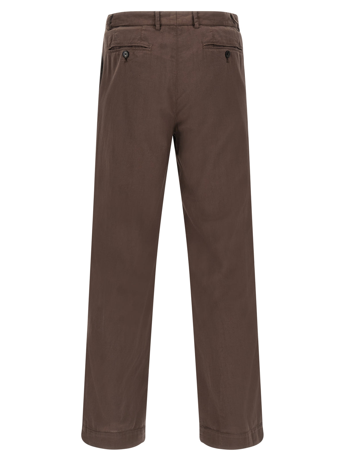 CELLAR DOOR Brown Cotton Casual Pants
