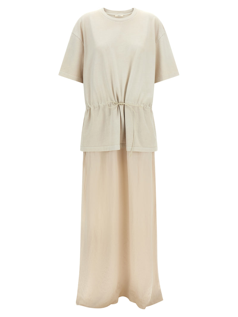 Robe longue en coton beige Haikure