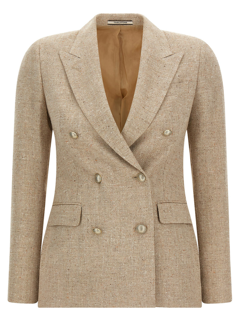 Blazer en coton beige Tagliatore