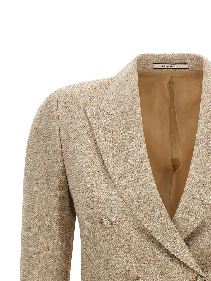 Blazer en coton beige Tagliatore