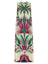 F.R.S. - FOR RESTLESS SLEEPERS Robe longue en soie multicolore