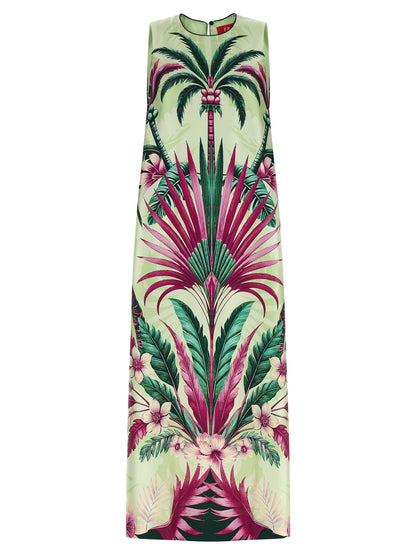 F.R.S. - FOR RESTLESS SLEEPERS Multicolor Silk Long Dress