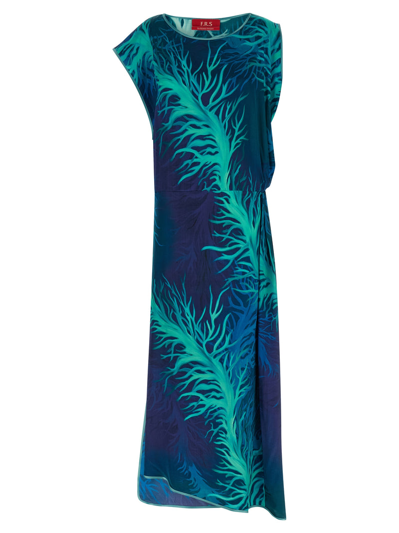 F.R.S. - FOR RESTLESS SLEEPERS Robe Longue Bleue en Viscose