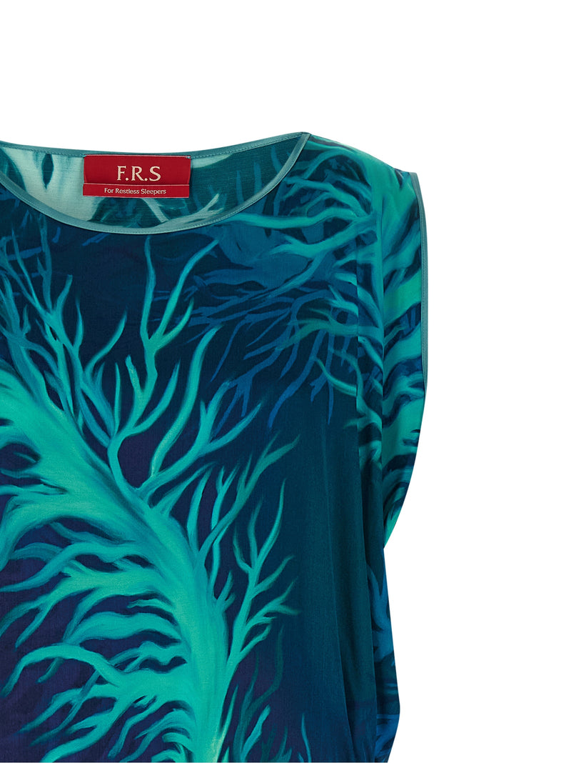 F.R.S. - FOR RESTLESS SLEEPERS Robe Longue Bleue en Viscose