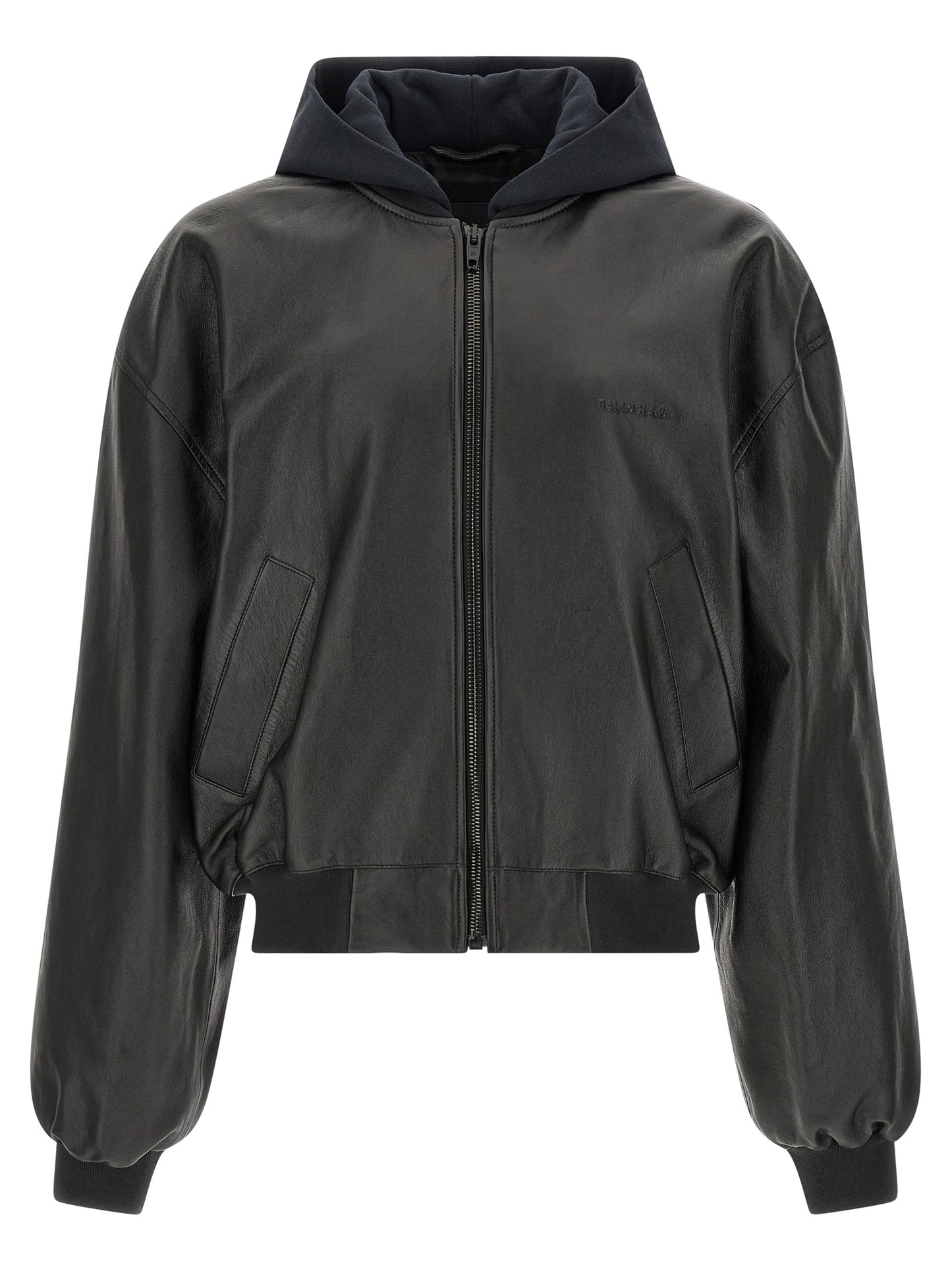 Balenciaga Black Lamb Leather Leather Jacket
