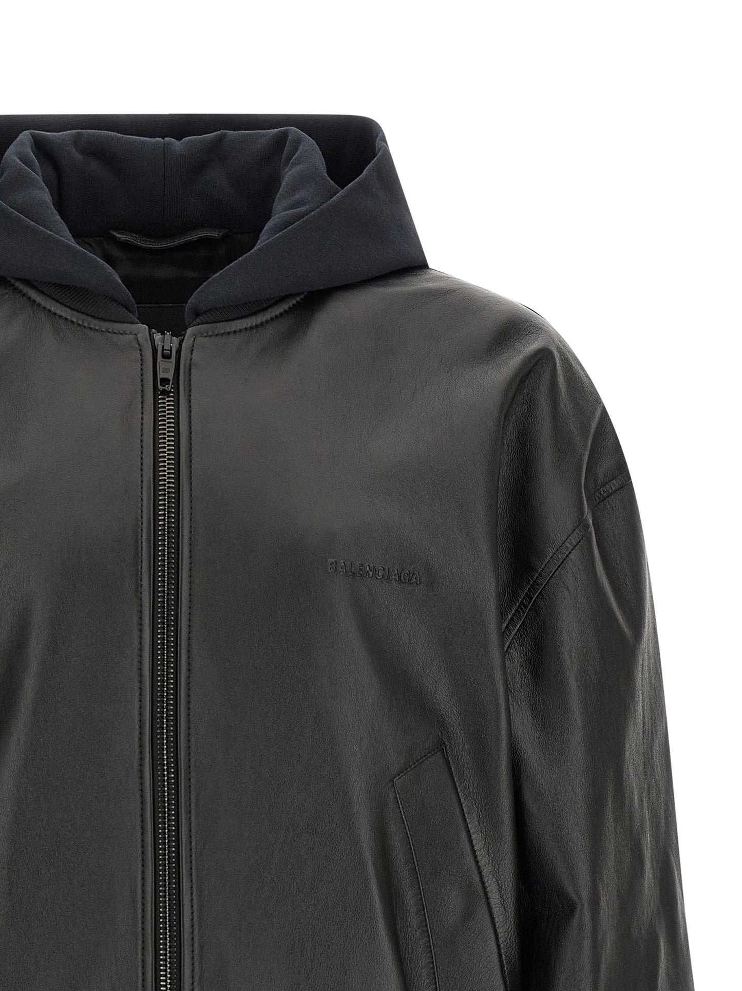Balenciaga Black Lamb Leather Leather Jacket