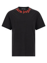 Palm Angels Black Cotton T-Shirt - Neck Logo