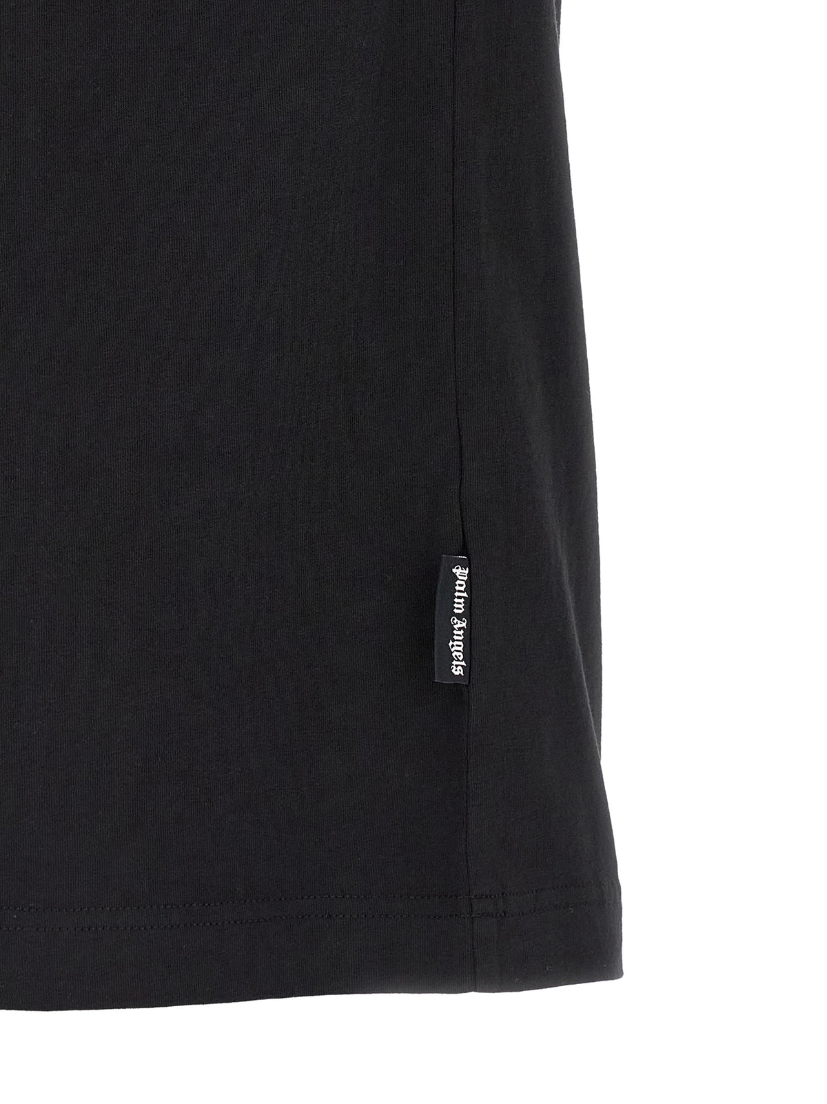 Palm Angels Black Cotton T-Shirt - Neck Logo