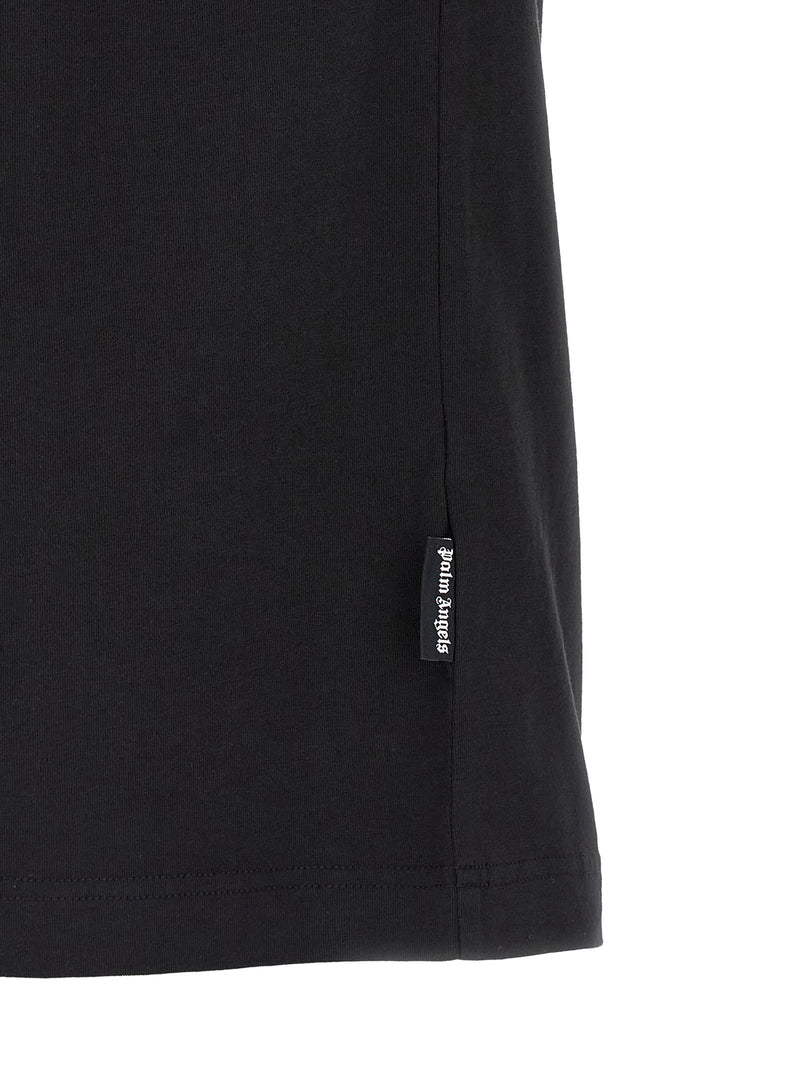 Palm Angels Black Cotton T-Shirt - Neck Logo
