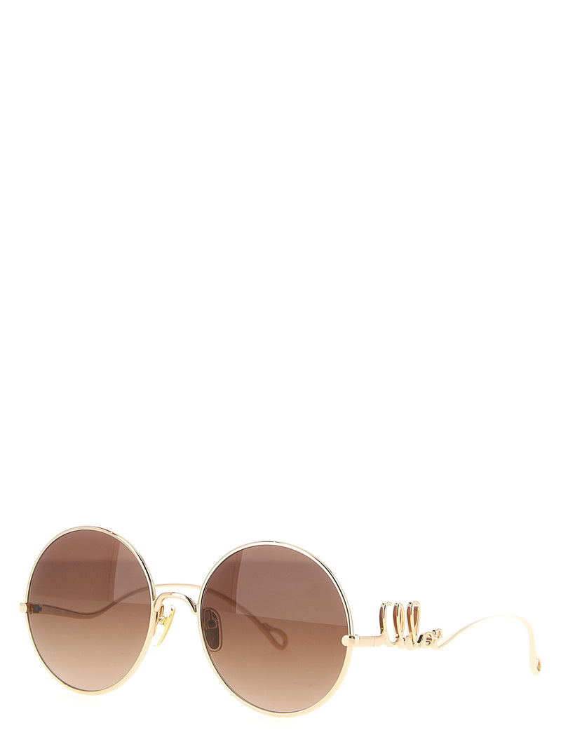 Lunettes de soleil Chloé en métal multicolore
