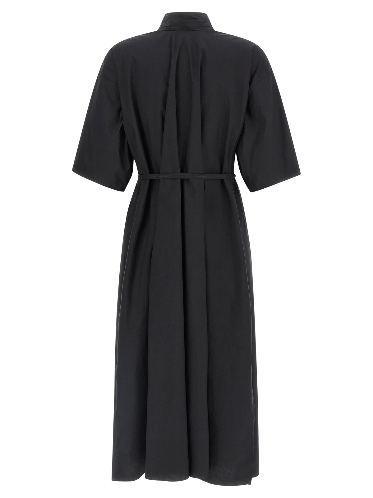 Lemaire Black Cotton Midi Dress