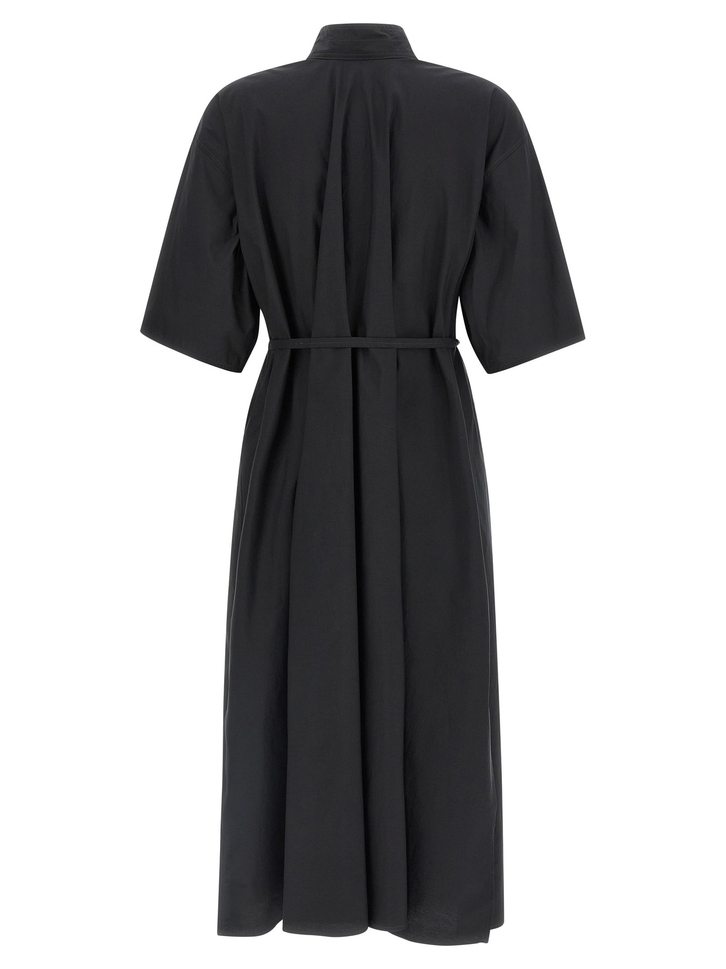 Lemaire Black Cotton Midi Dress