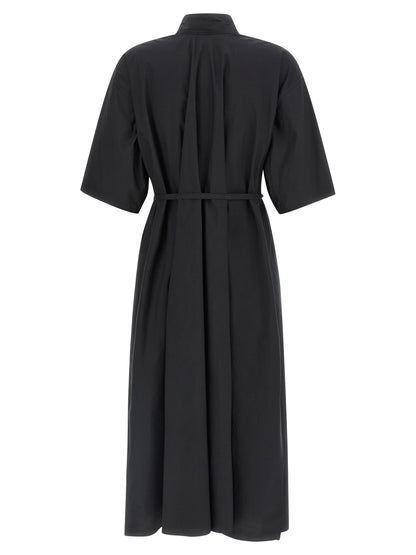 Lemaire Black Cotton Midi Dress