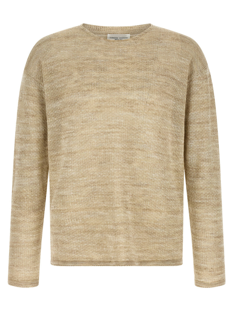 Cardigan Roberto Collina en coton beige