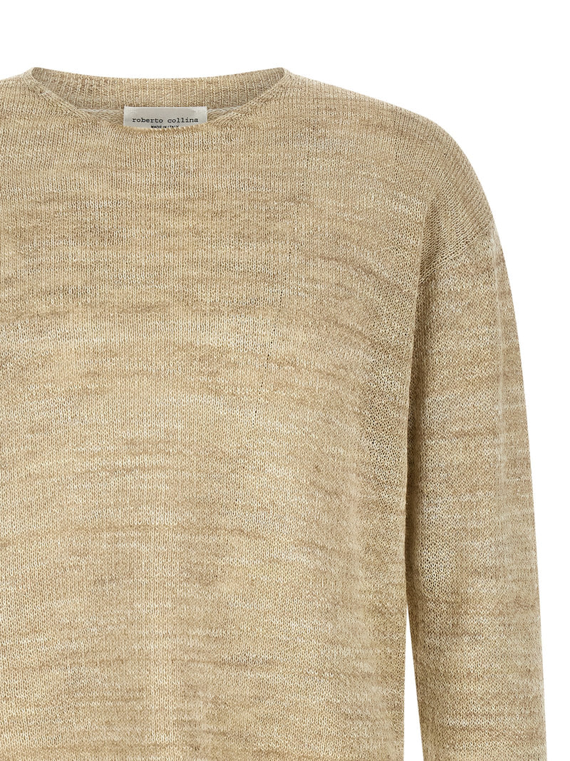 Cardigan Roberto Collina en coton beige
