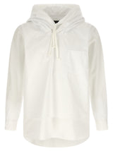 Comme Des Garçons White Cotton Poplin Blouse with Hood