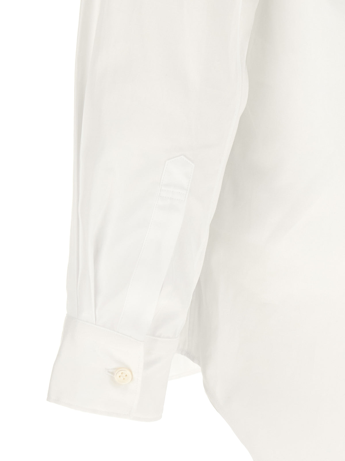 Comme Des Garçons White Cotton Poplin Blouse with Hood