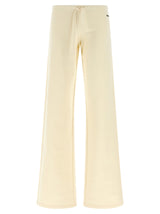 Balenciaga White Cotton Flared Pants - Luxury Streetwear