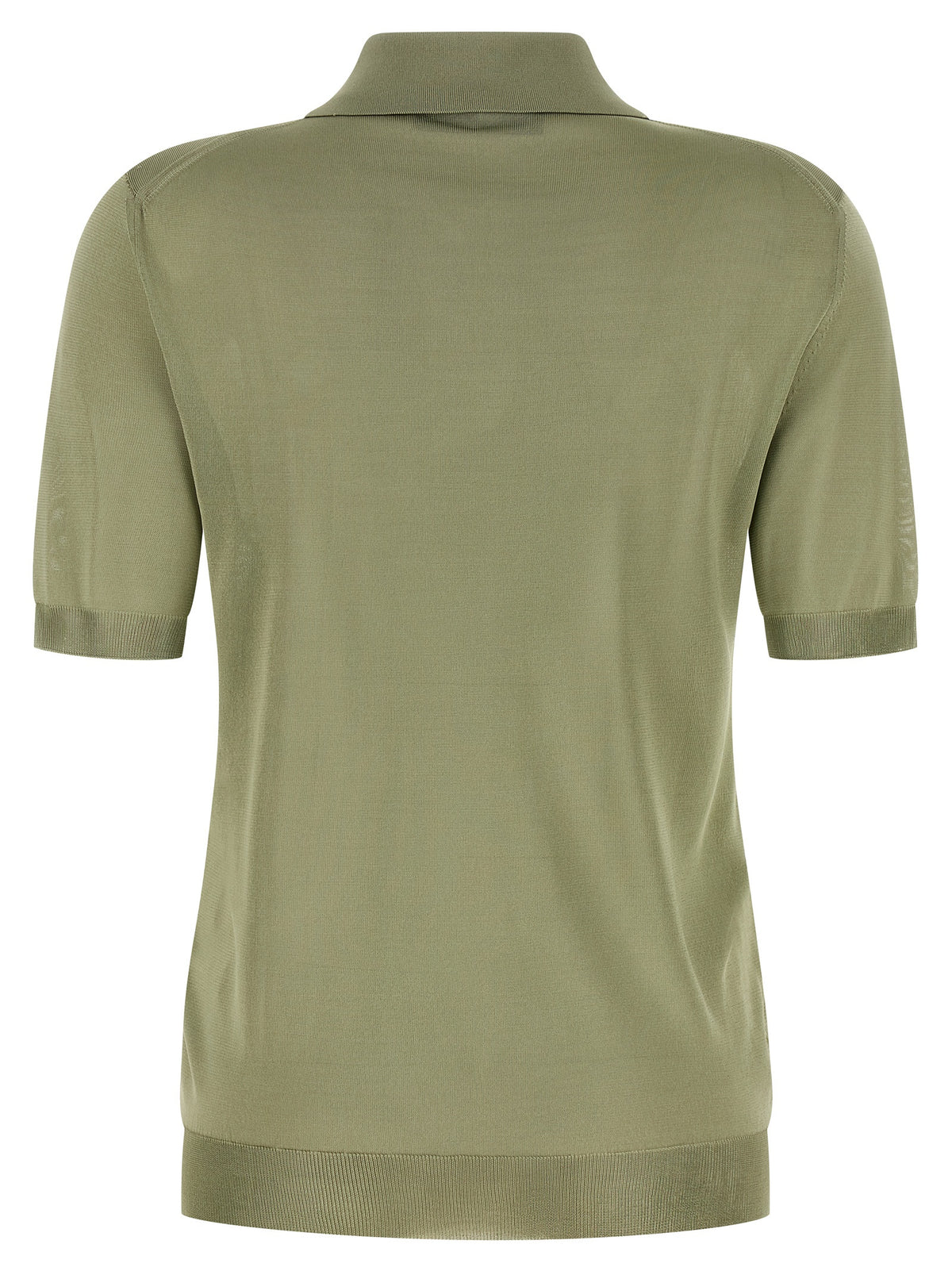 Fendi Bicolor Viscose Polo Shirt - Green