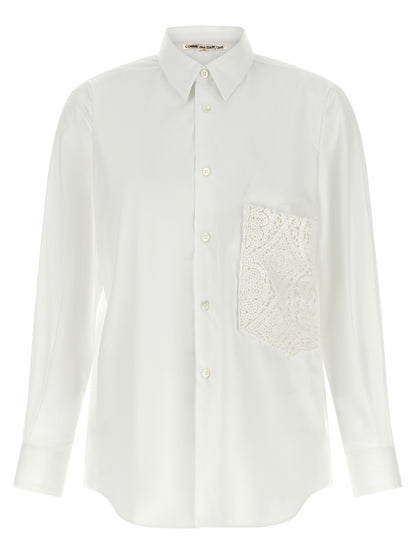 Comme Des Garçons White Cotton Blouse