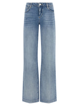 L'Agence Joanne Blue Cotton Straight-Leg Jeans