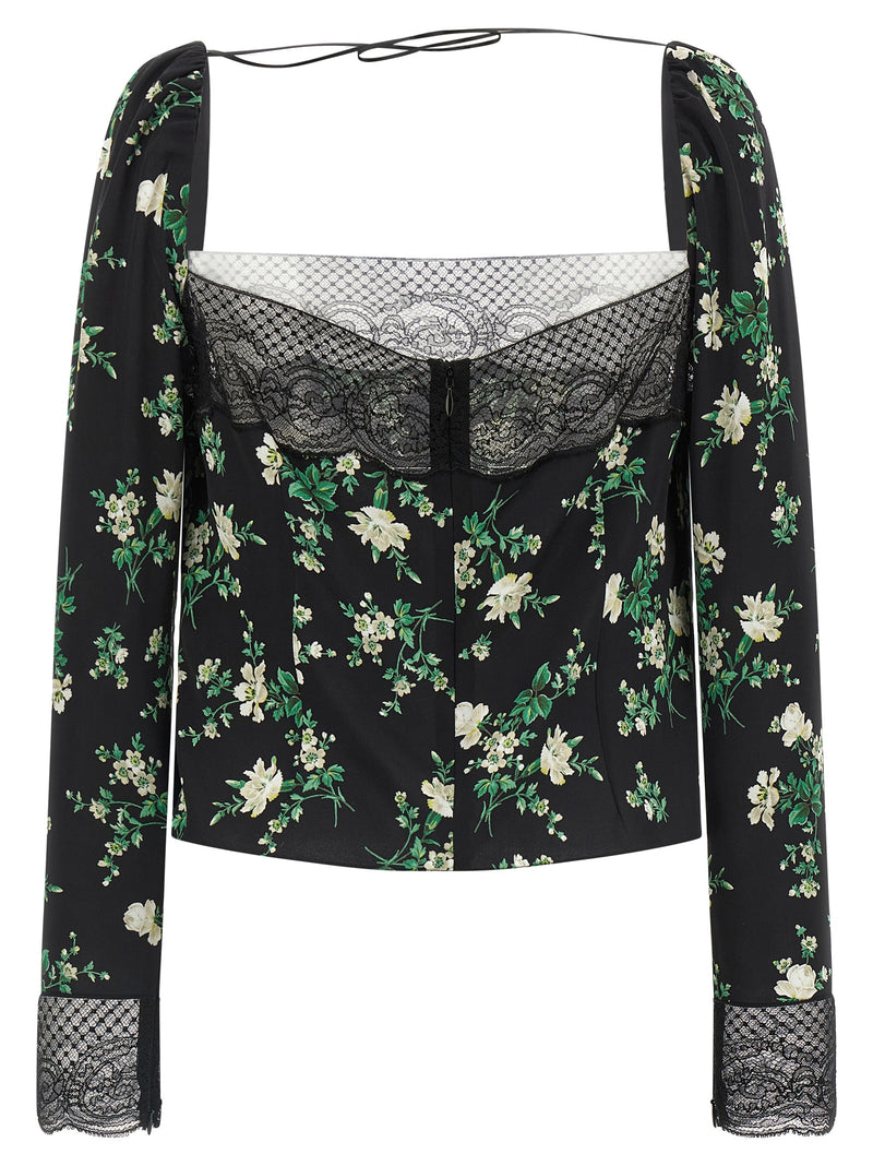 Dolce & Gabbana Black Sisal Tank Top - Elegant Floral Design