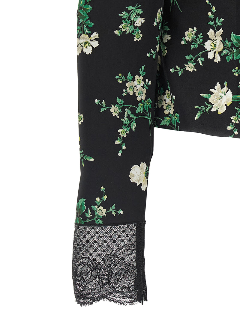 Dolce & Gabbana Black Sisal Tank Top - Elegant Floral Design